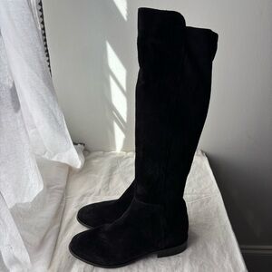 Davos Gomma Suede Knee High Boot Made in Italy Sz 7M